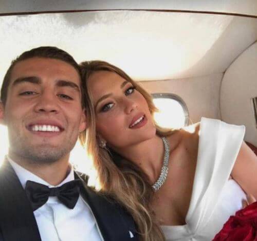 Izabel Kovacic with her husband Mateo Kovacic at their wedding day.